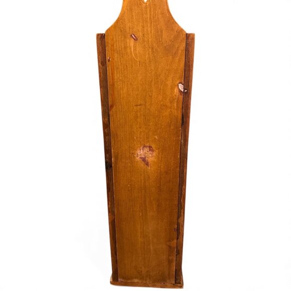 Vintage Wooden Wall-Mounted Mail Organizer With 3 Compartments 22" Tall For Home - Picture 10 of 10